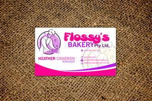 Visitenkarten-Design von oeing 31 für FLOSSY''S BAKERY PTY LTD | Design: #4349214