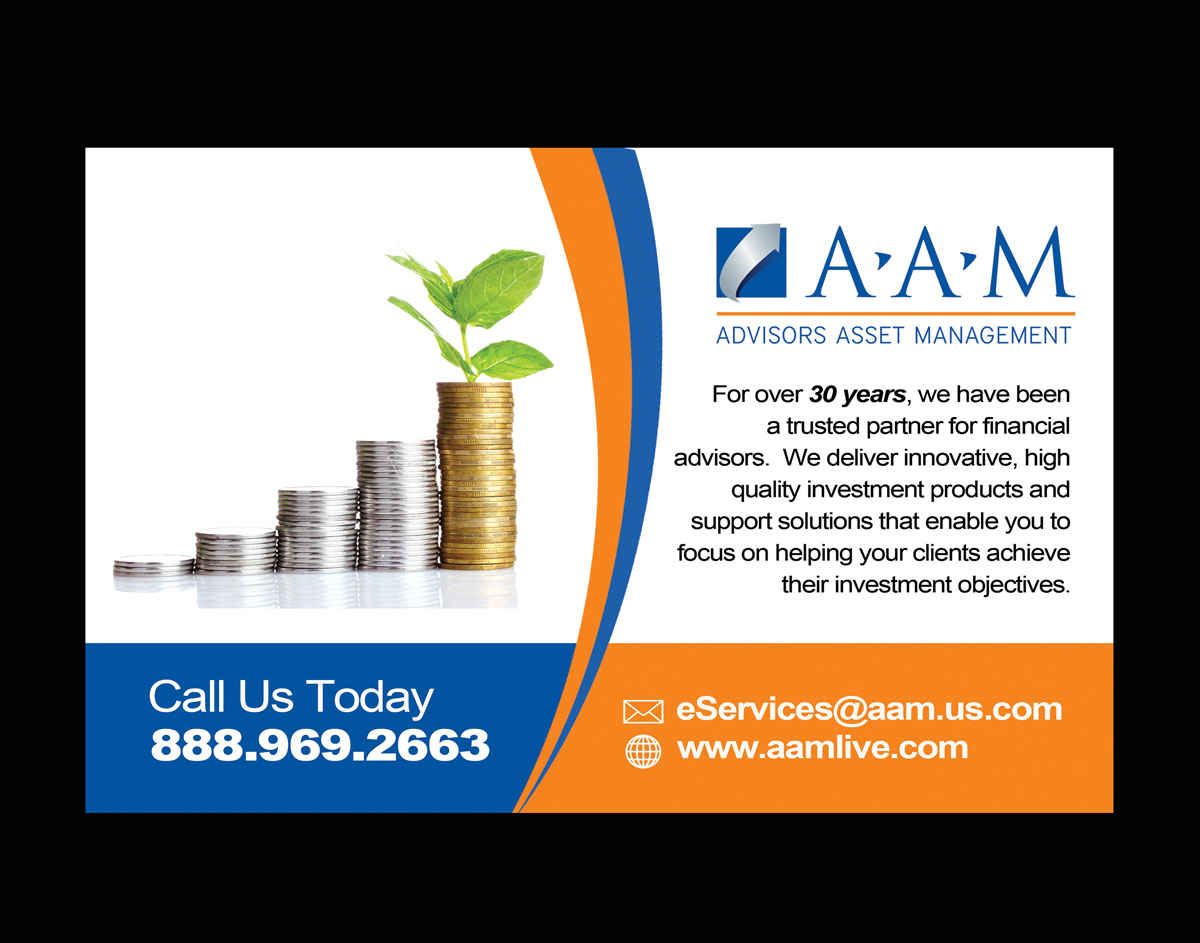 Postcard Design by NatPearlDesigns for Advisors Asset Management, Inc. | Design #4499846