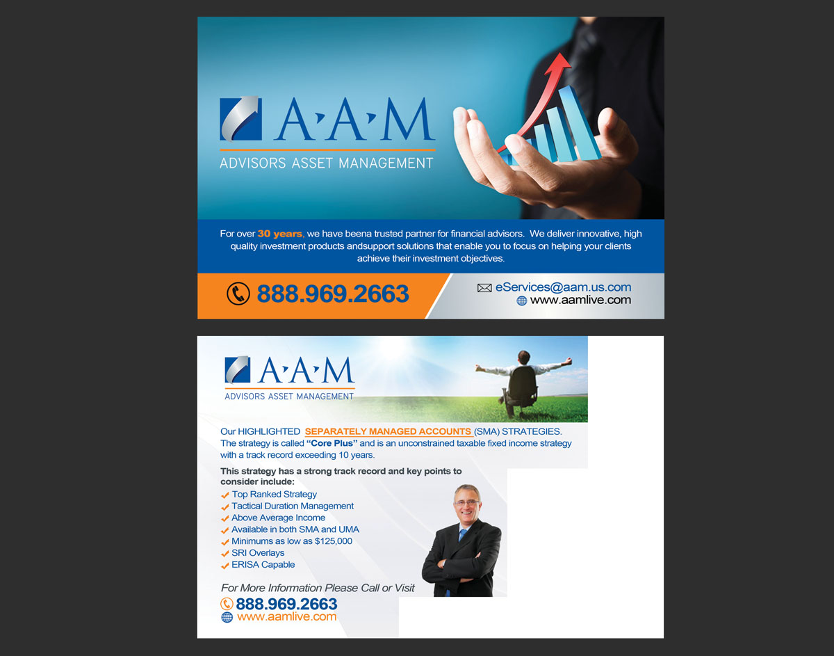 Postcard Design by NatPearlDesigns for Advisors Asset Management, Inc. | Design #4499974