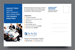 Diseño de Postal por rkailas para Advisors Asset Management, Inc. | Diseño: #4638240