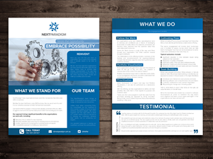 Brochure Design by MoofishDesign for Next Paradigm | Design: #4388707