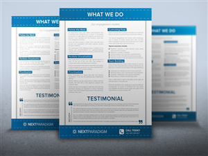 Brochure Design by MoofishDesign for Next Paradigm | Design: #4389542