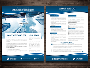 Brochure Design by MoofishDesign for Next Paradigm | Design: #4409780