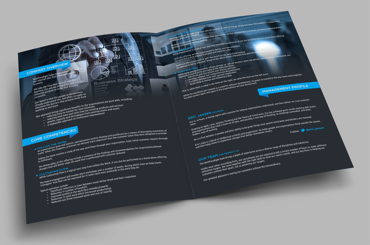 Diseño de Brochure por lookedaeng para Next Paradigm | Diseño #4437683