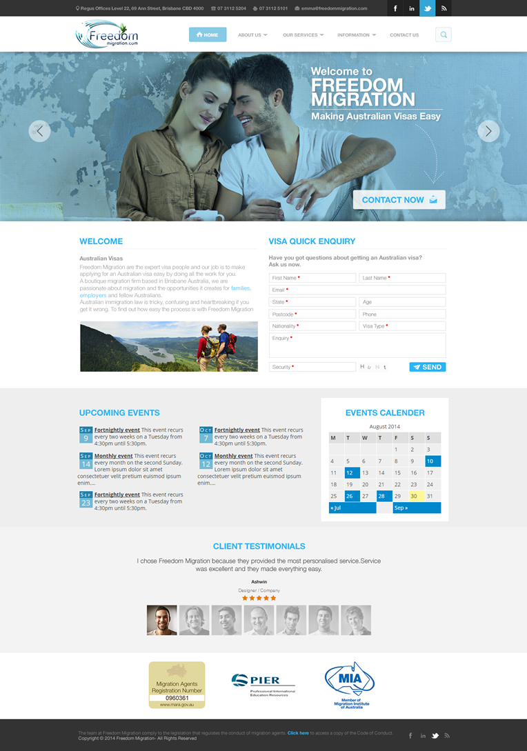 Web Design by A.D.S for Freedom Migration | Design #4410896