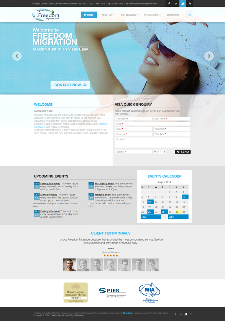 Web Design by A.D.S for Freedom Migration | Design #4410905