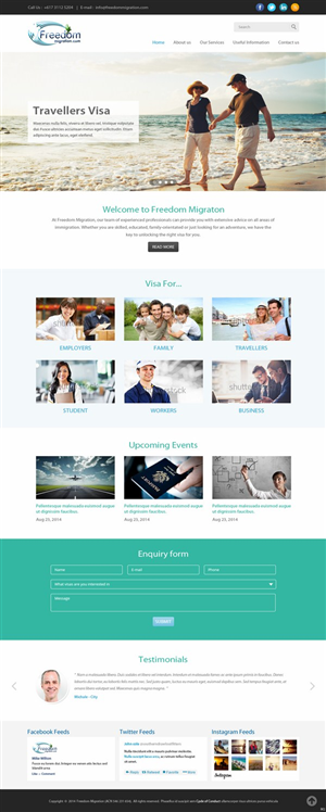 Web Design par pb pour Freedom Migration | Design : #4356245
