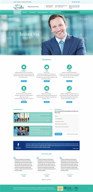 Web Design par pb pour Freedom Migration | Design : #4363027