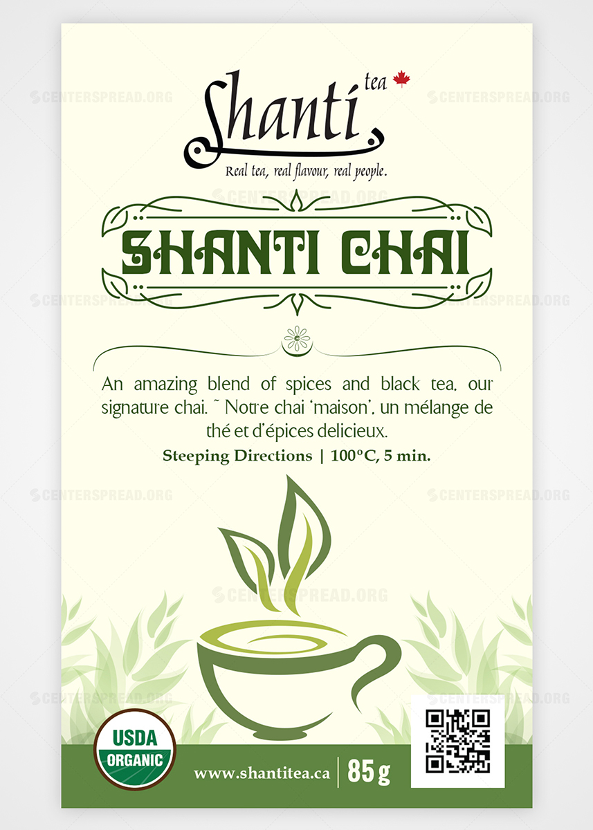 Packaging Design by CENTERSPREAD for Shanti Tea Importers Inc. | Design #4427011