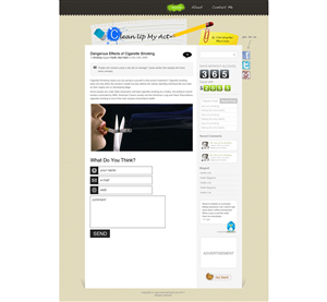 Wordpress Design by Lauren for this project | Design: #191535