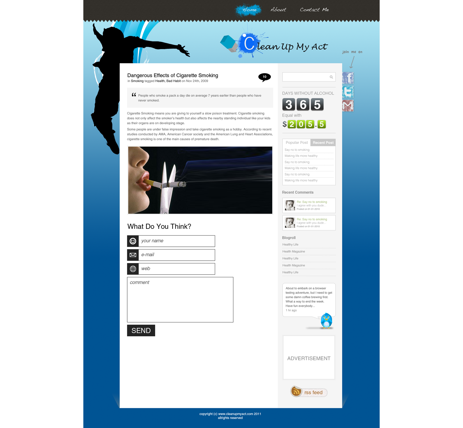 Wordpress Design by Lauren for this project | Design: #197675