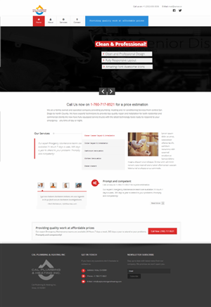 Web Design by Aman for Cal Plumbing and heating INC | Design: #4370271