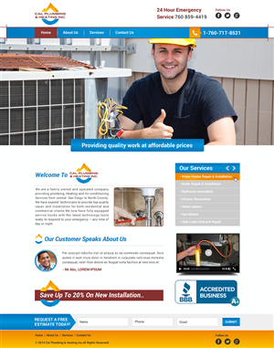 www.calplumbingandheating.com | Diseño Web por Sbss