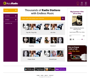 Web Design by AVROM for AccuRadio | Design: #4360342