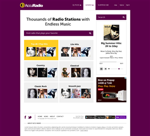 Web Design by AVROM for AccuRadio | Design: #4364733