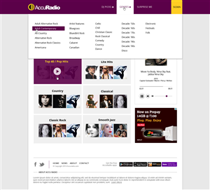 Web Design by AVROM for AccuRadio | Design: #4365606