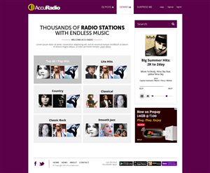 Web Design by AVROM for AccuRadio | Design: #4396222