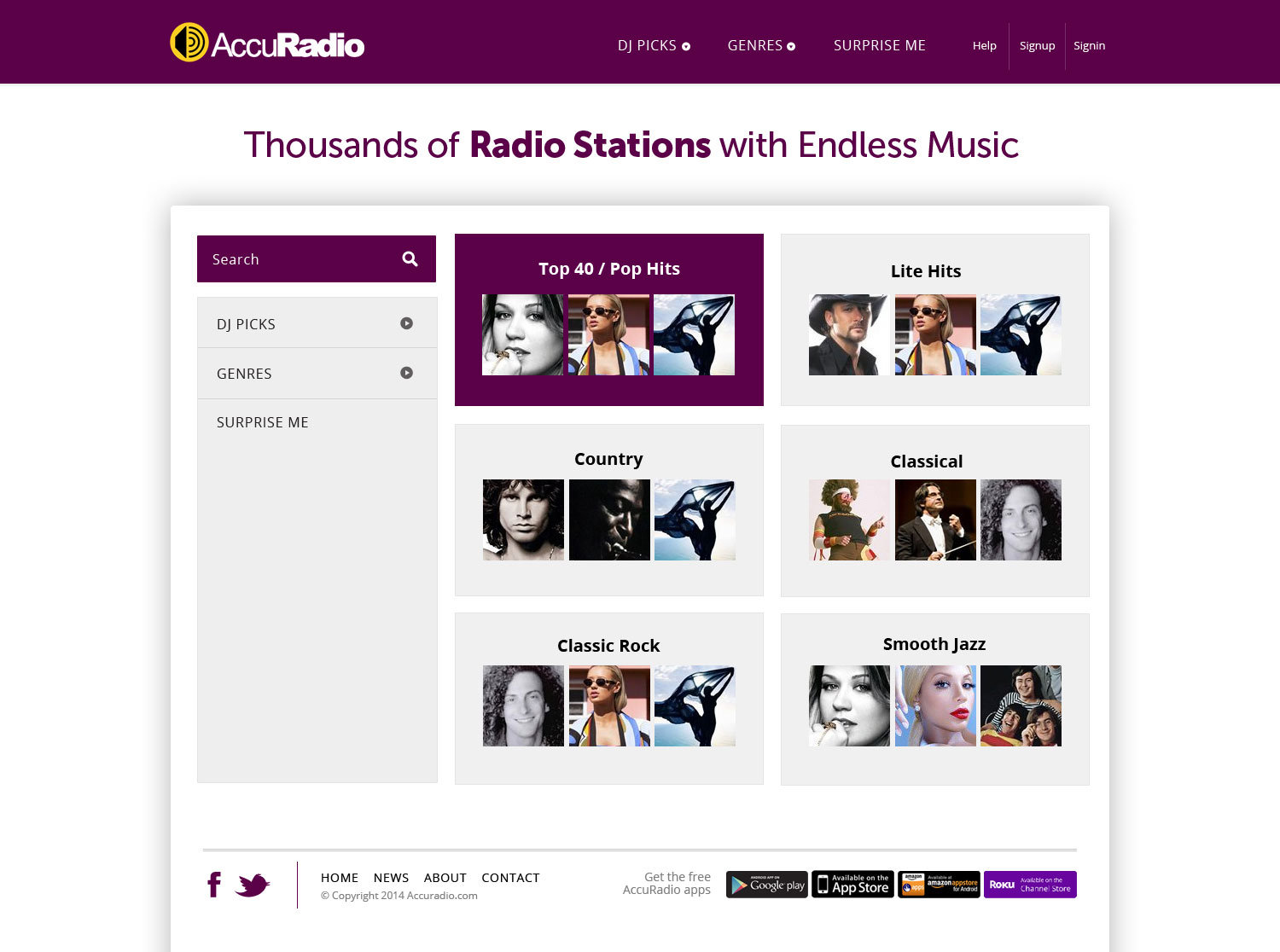 Web Design by AVROM for AccuRadio | Design #4399043