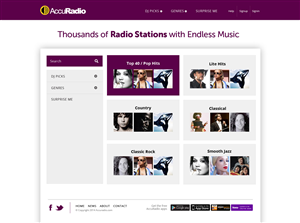 Web Design by AVROM for AccuRadio | Design: #4399043