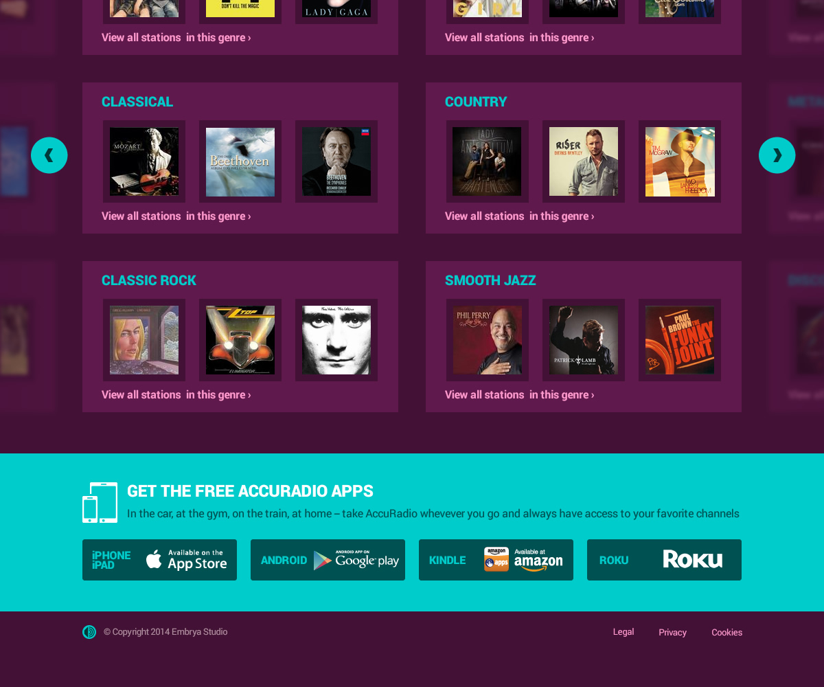 Web Design by Channel Studio for AccuRadio | Design #4394476