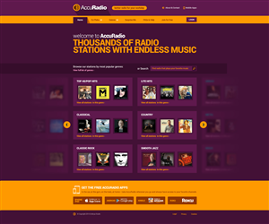 Web Design by Channel Studio for AccuRadio | Design: #4394507