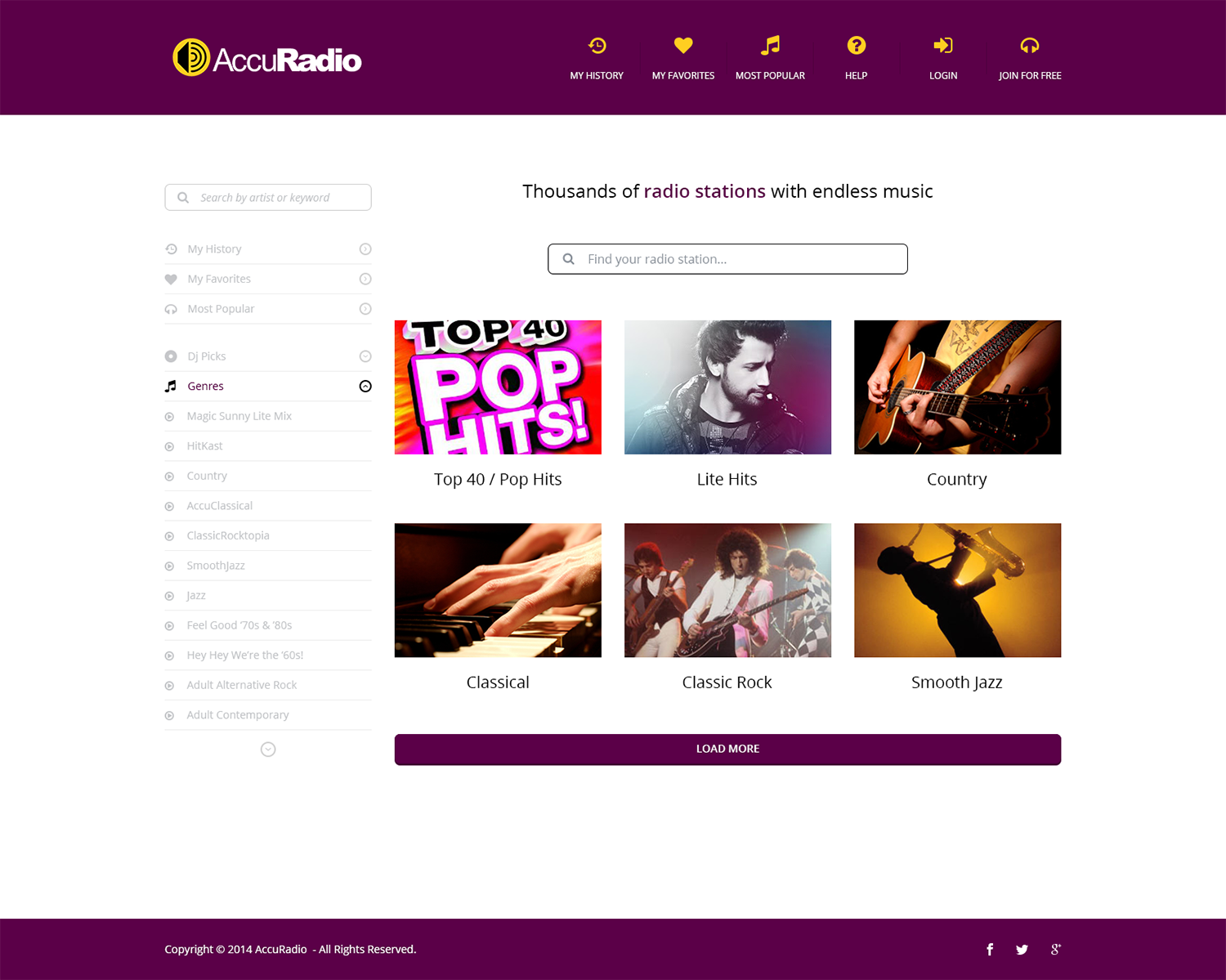 Web-Design von Alex Andu für AccuRadio | Design #4391647