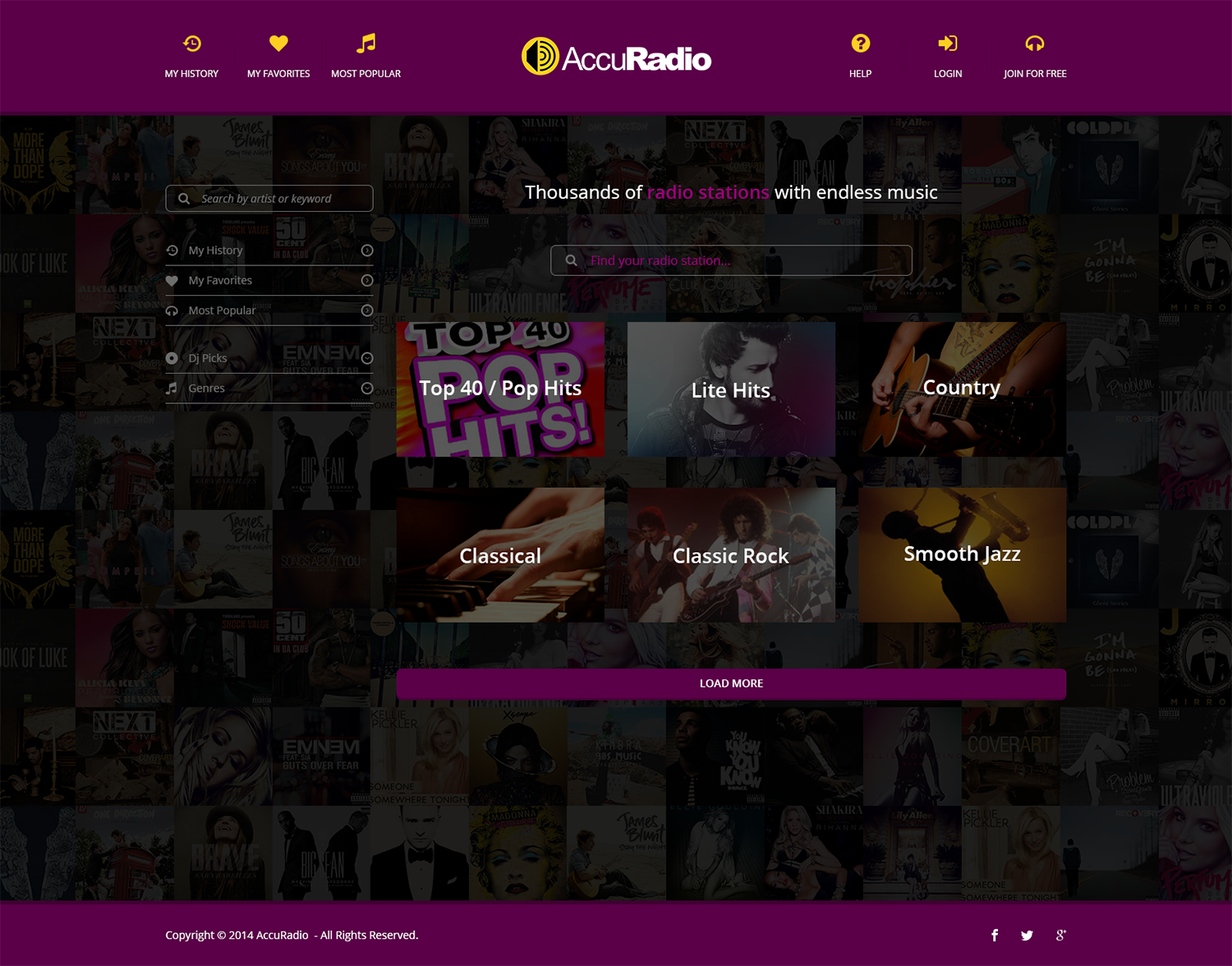 Web Design by Alex Andu for AccuRadio | Design #4394068