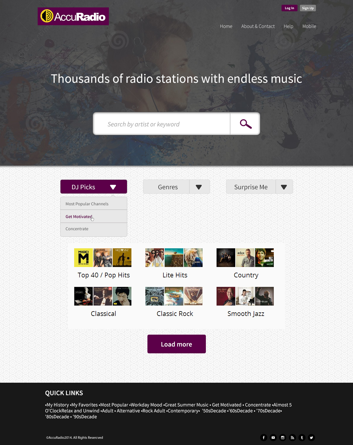 Web Design par CoolDesignz pour AccuRadio | Design #4358312