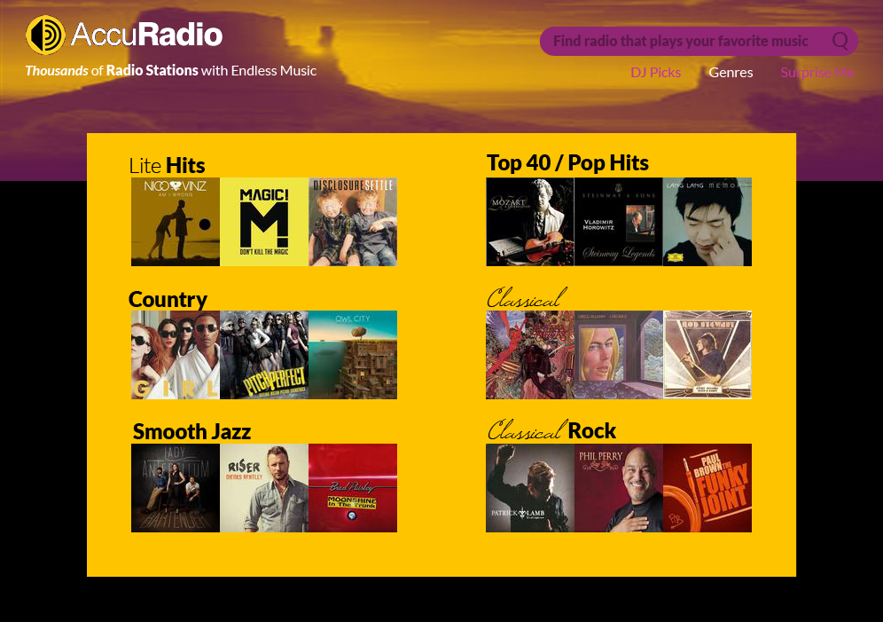 Web Design by coa for AccuRadio | Design #4409897