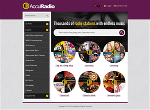 Web Design by SJ for AccuRadio | Design: #4358129