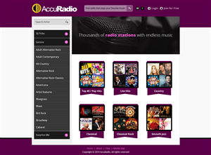 Web Design by SJ for AccuRadio | Design: #4389632