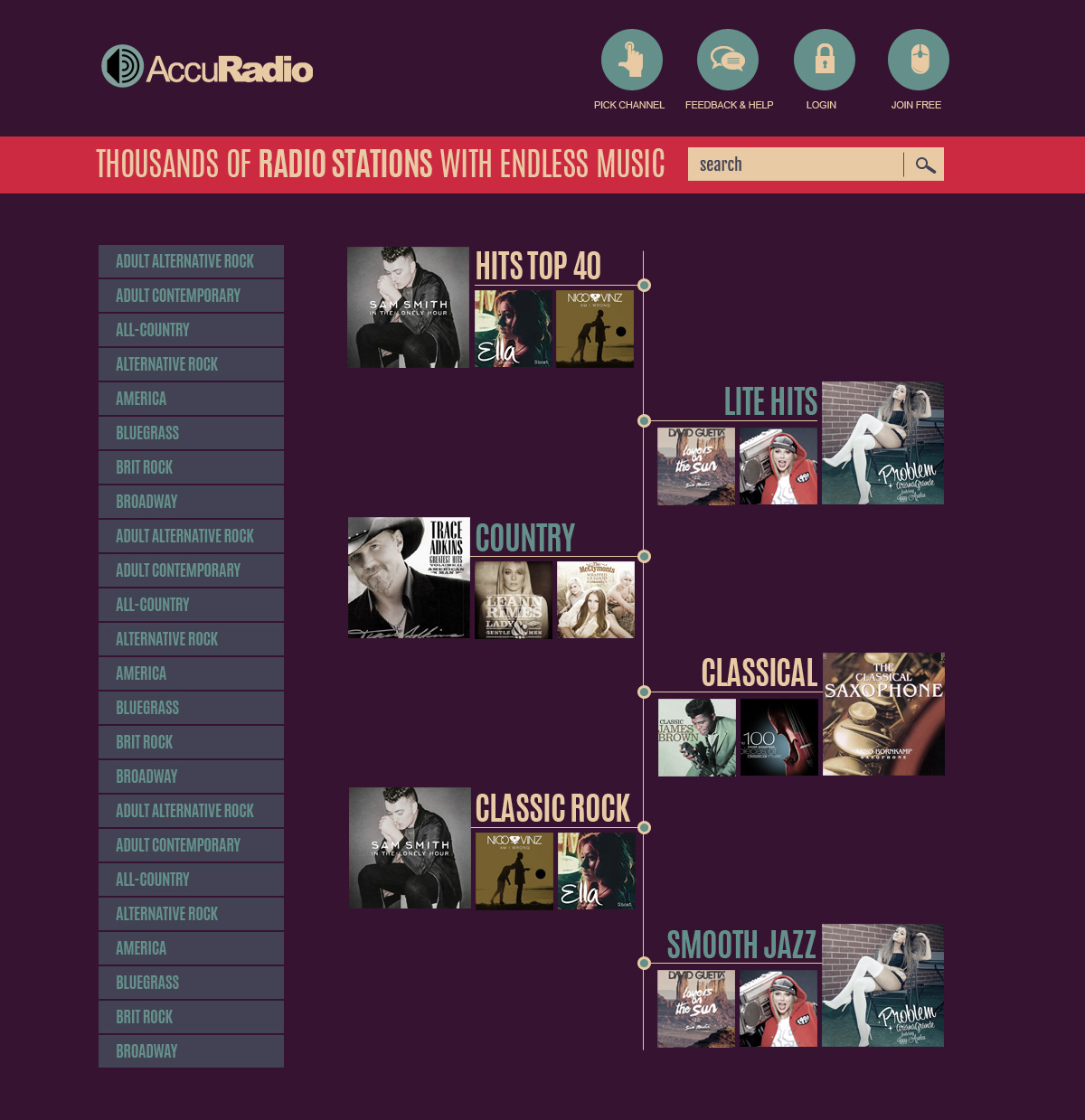 Web Design by jeckx2 for AccuRadio | Design #4386212