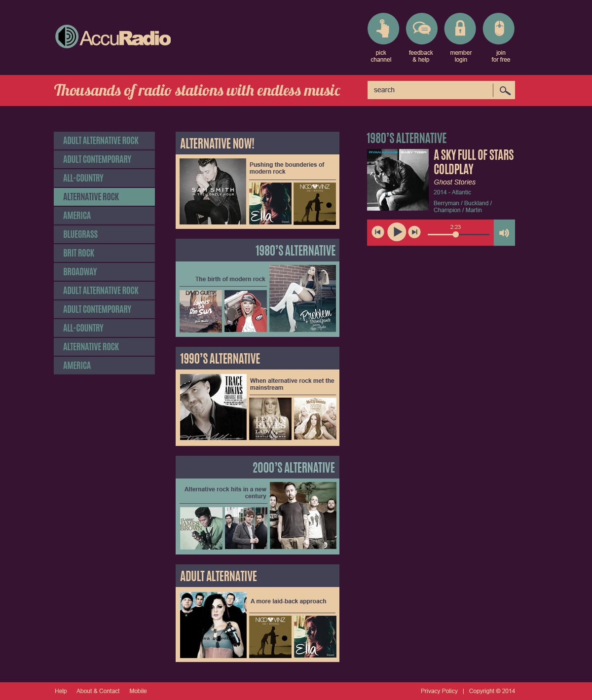 Web Design by jeckx2 for AccuRadio | Design #4387819