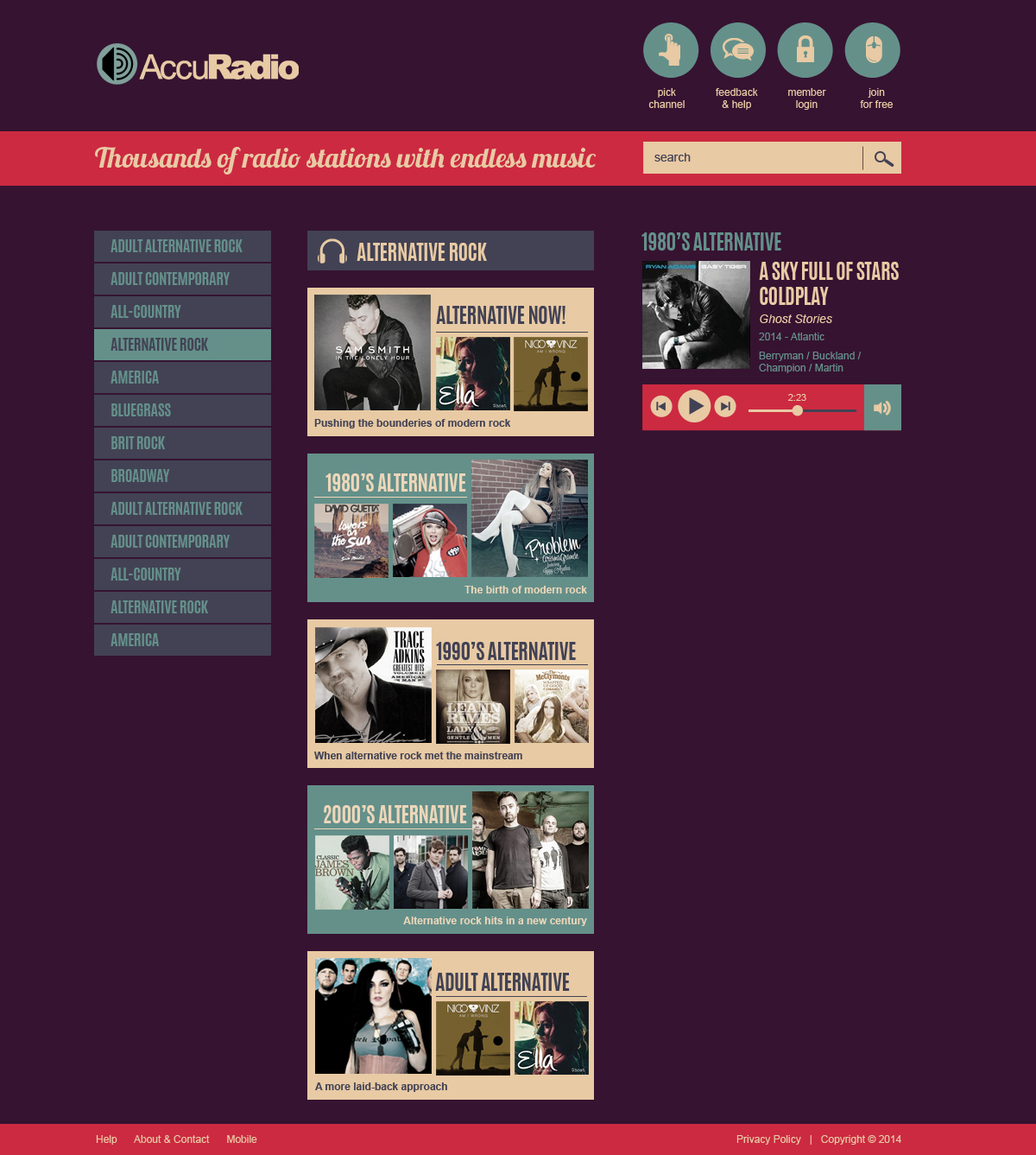 Web Design by jeckx2 for AccuRadio | Design #4387826