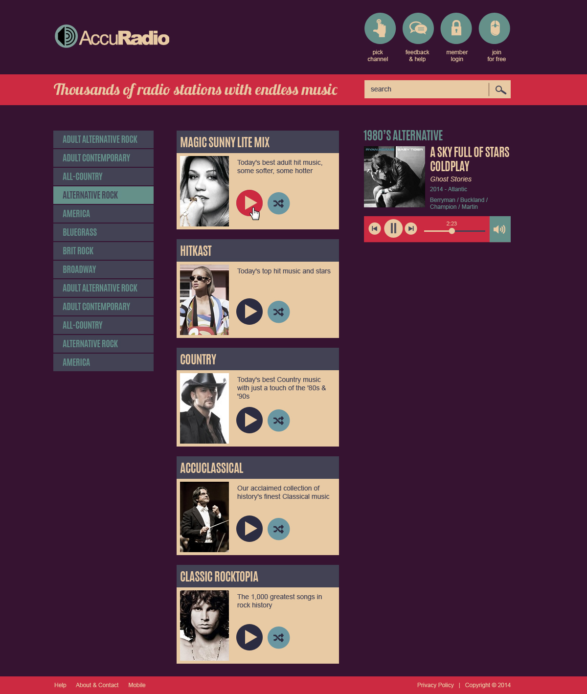 Web Design by jeckx2 for AccuRadio | Design #4407829