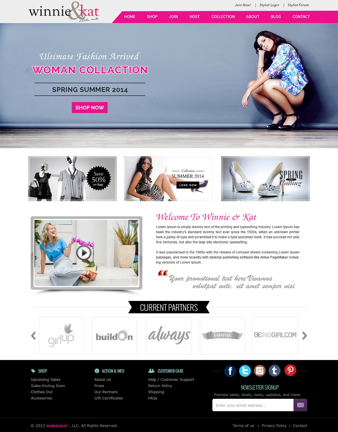 Design Wordpress par webxvision pour Winnie & Kat | Design #4382918