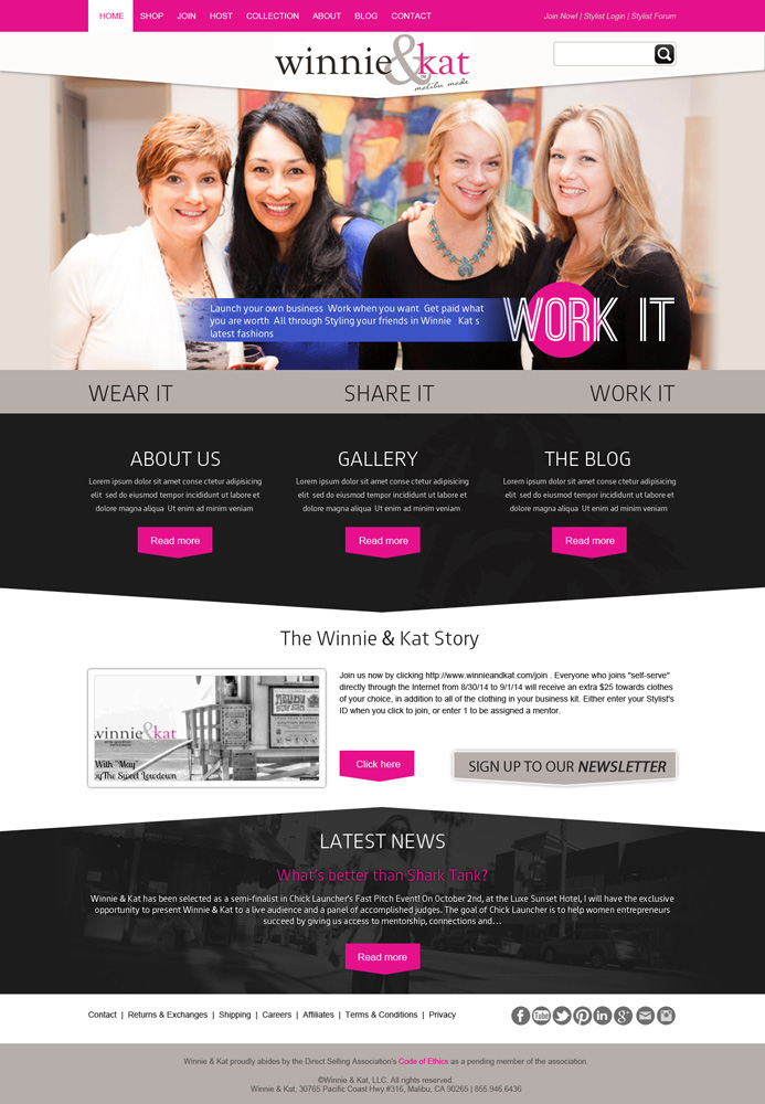 Design Wordpress par Web Innovation pour Winnie & Kat | Design #4562413