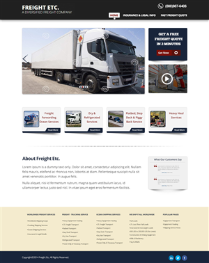 Wordpress Design by CoolDesignz for Freight Etc Inc. | Design: #4382648