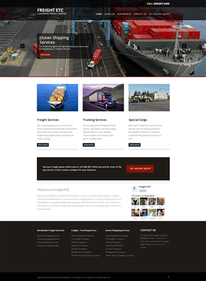 Wordpress Design by incisesolutions for Freight Etc Inc. | Design #4370671