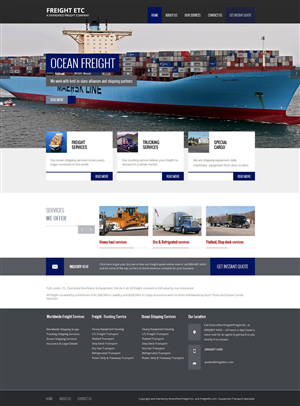 Wordpress Design by incisesolutions for Freight Etc Inc. | Design: #4381424