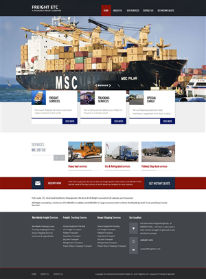 Wordpress Design by incisesolutions for Freight Etc Inc. | Design: #4440934