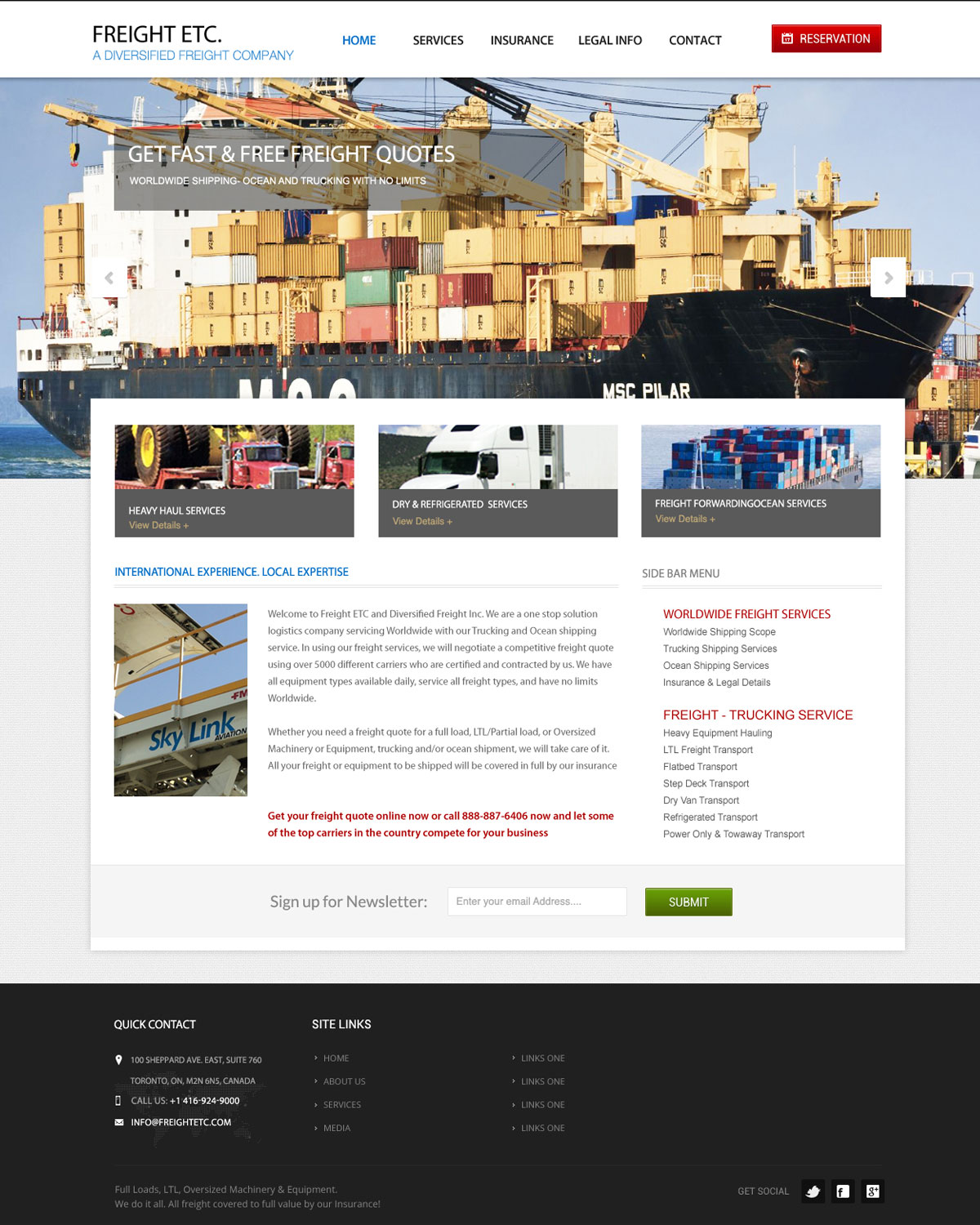 Design Wordpress par Roy pour Freight Etc Inc. | Design #4369330