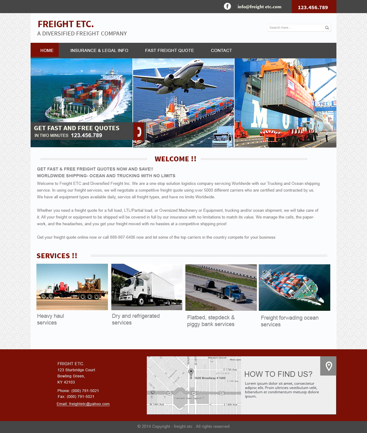 Design Wordpress par webxvision pour Freight Etc Inc. | Design #4390415