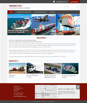 Wordpress Design by webxvision for Freight Etc Inc. | Design #4390415