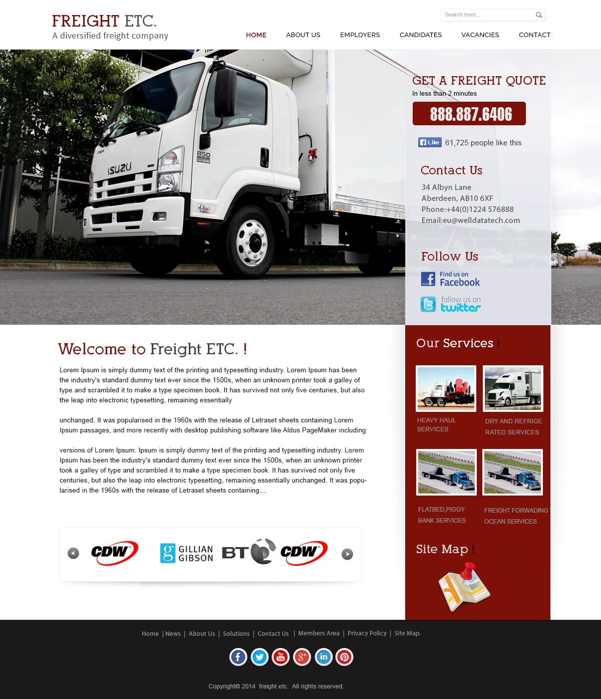 Wordpress Design by webxvision for Freight Etc Inc. | Design #4390485