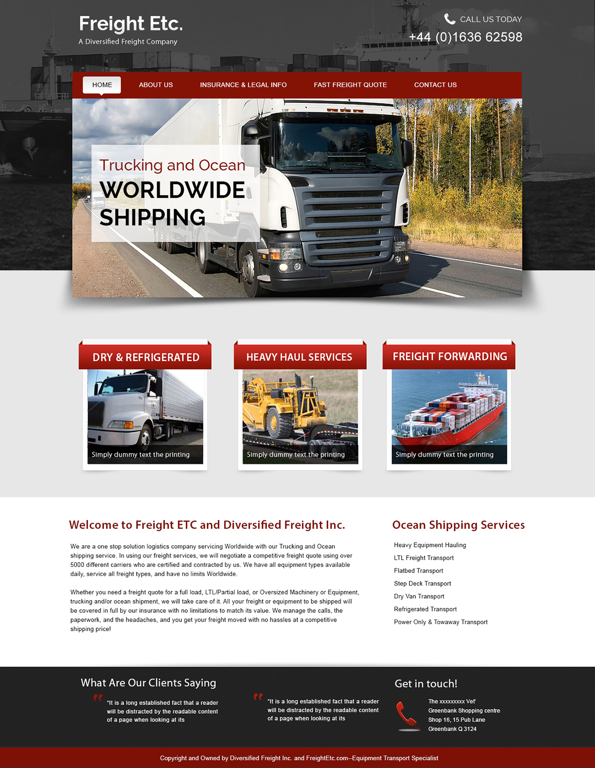 Wordpress Design by webxvision for Freight Etc Inc. | Design #4397911