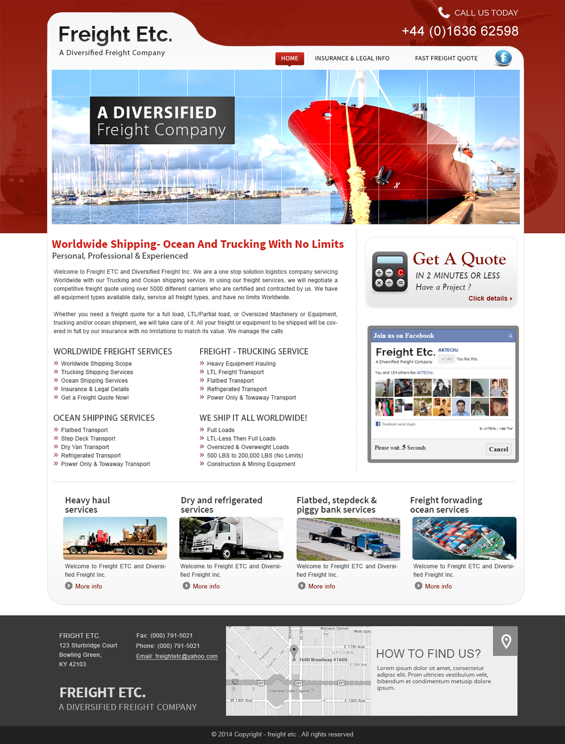 Wordpress Design by webxvision for Freight Etc Inc. | Design #4403575