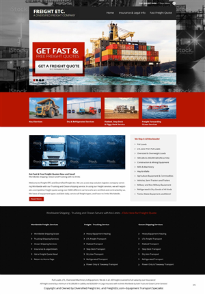 Wordpress Design by pb for Freight Etc Inc. | Design #4370084