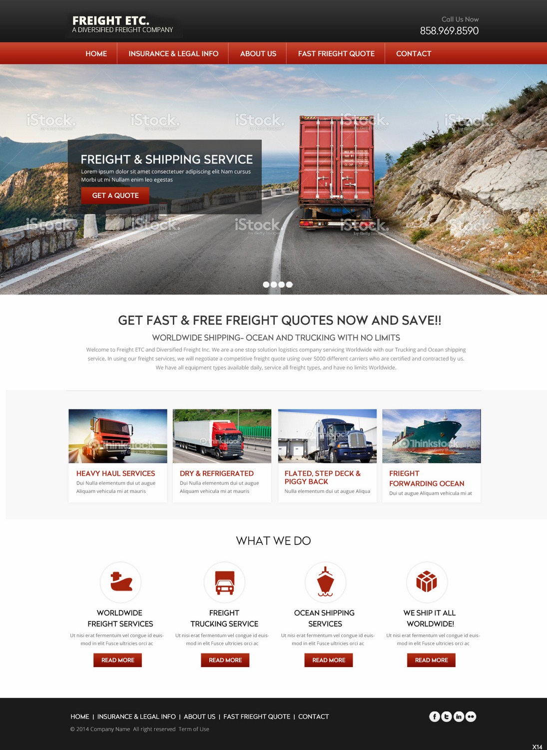 Wordpress Design by pb for Freight Etc Inc. | Design #4370088