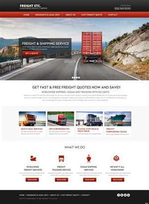 Wordpress Design by pb for Freight Etc Inc. | Design: #4370088